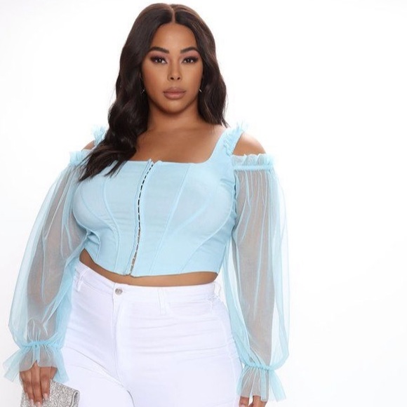 Fashion Nova Tops - 🚨Fashion Nova Ava corset ruffle top